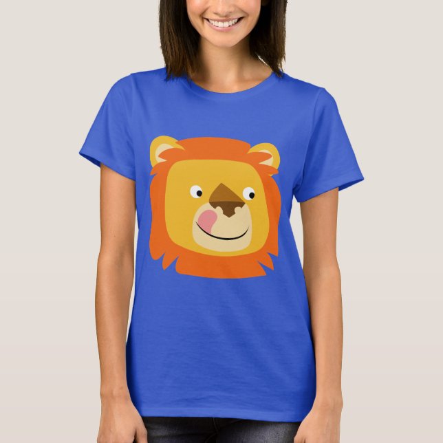 Niedlich Yummy Cartoon Lion Women T - Shirt (Vorderseite)