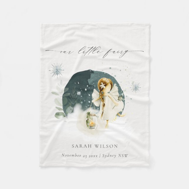 Niedlich Zauberhafter kleiner Gartenschnee Fleecedecke (Vorderseite)