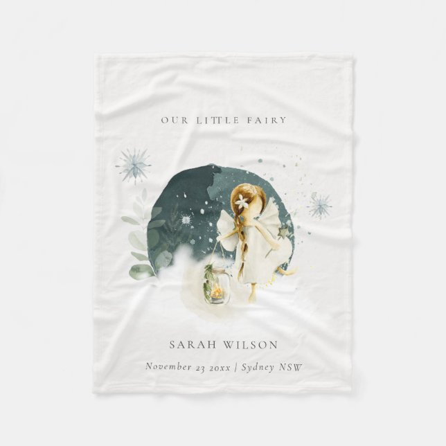 Niedlich Zauberhafter kleiner Gartenschnee Fleecedecke (Vorderseite)