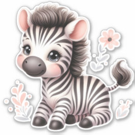 Niedlich! Zebra Custom Cut Scrapbooking Sticker