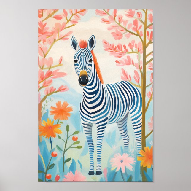 Niedlich Zebra Poster (Vorne)
