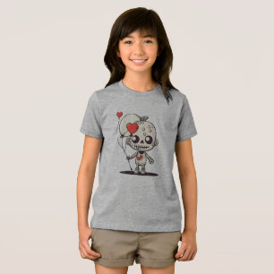 Niedlich Zombie Friend - herzförmige Liebe Tri-Blend Shirt