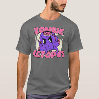 Niedlich Zombie Octopus Funny Halloween Zombie Ani T-Shirt