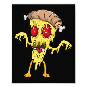 Niedlich Zombie Pizza Slice Fotodruck