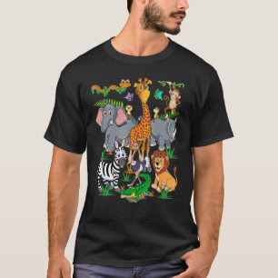Niedlich Zoo Animal Kids Zoo Day Safari Geburtstag T-Shirt