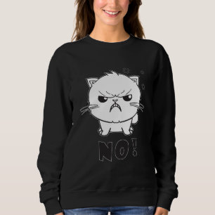 Niedlich zornige Katze, die nein jaucht. Sweatshirt