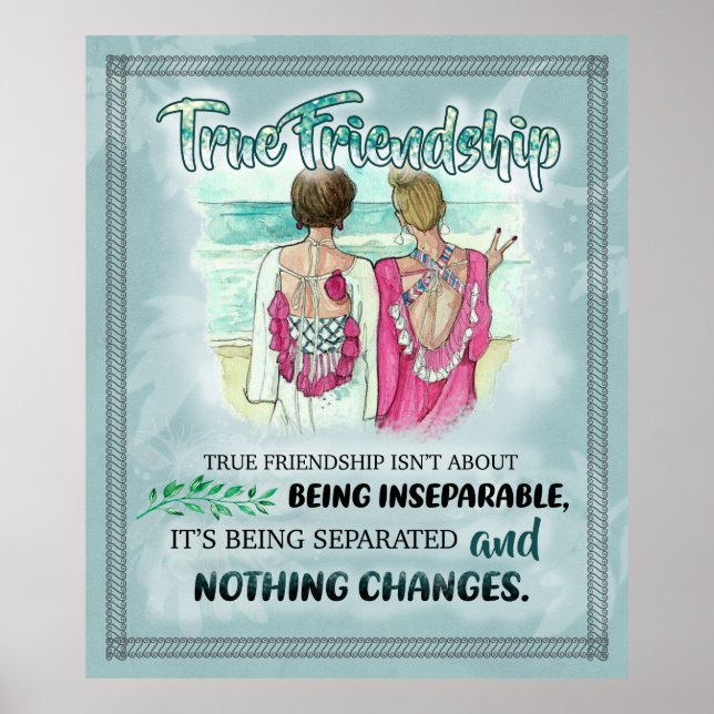 Niedlich zu meinem besten Freund Geschenk Happy Va Poster (Vorne)