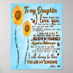Niedlich zu meinem Tochter-Geschenk, das beste Ges Poster