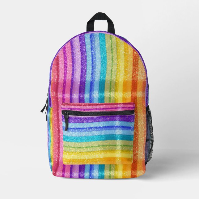 Niedlich zurück zur Schule Hübsches Regenbogenfarb Bedruckter Rucksack (Vorderseite)
