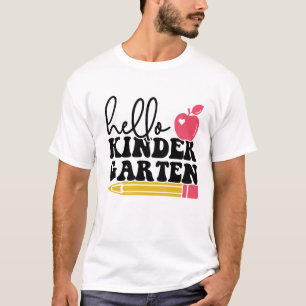 Niedlich zurück zur Schule Kindergarten T-Shirt