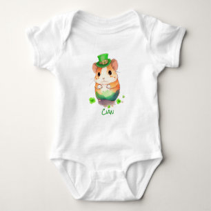 Niedliche 1. St. Patrick's Day Mouse Leprechauns H Baby Strampler