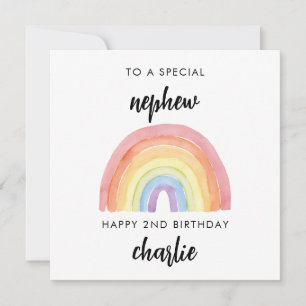 Niedliche 2. Geburtstagskarte für Neffen Karte
