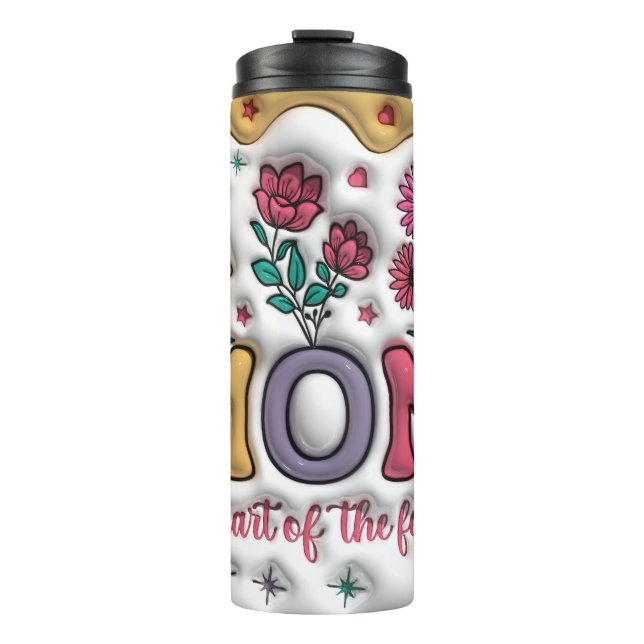 Niedliche 3-D-Mama/Muttertag Thermosbecher (Vorderseite)