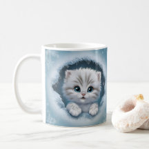 Niedliche 3D Kitten Tasse Wrap - Ideal für Cat Lov