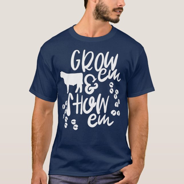 Niedliche 4H FFA Grow em Show em Lianimal T-Shirt (Vorderseite)