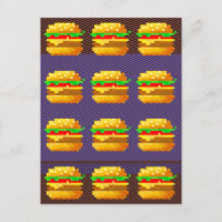 Niedliche 8-Bit Burger-Farbe Schnelle Lebensmittel
