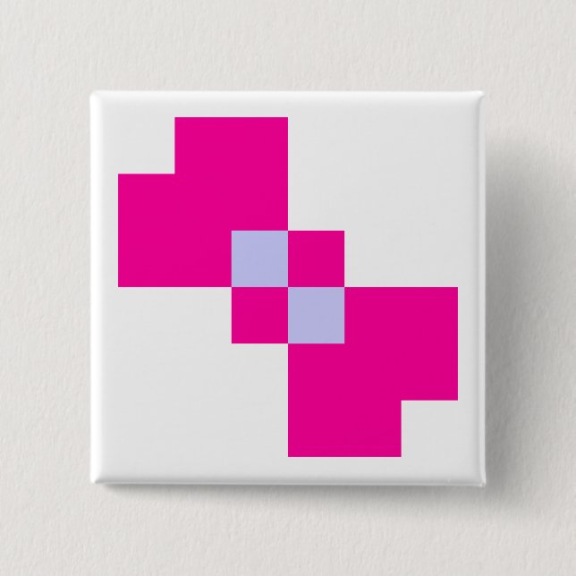 Niedliche 8-Bit-Pixelanzeige Button (Vorderseite)