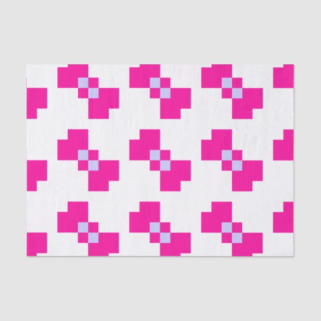 Niedliche 8-Bit-Pixelanzeige Seidenpapier (Vorderseite)