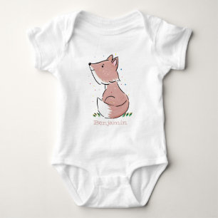 Niedliche Abbildung des Babyfuchs Cartoon Baby Strampler