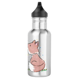 Niedliche Abbildung des Babyfuchs Cartoon Edelstahlflasche
