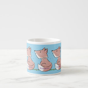 Niedliche Abbildung des Babyfuchs Cartoon Espressotasse