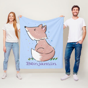 Niedliche Abbildung des Babyfuchs Cartoon Fleecedecke