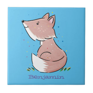 Niedliche Abbildung des Babyfuchs Cartoon Fliese