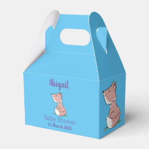 Niedliche Abbildung des Babyfuchs Cartoon Geschenkschachtel