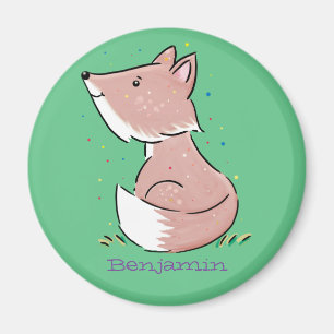 Niedliche Abbildung des Babyfuchs Cartoon Magnet