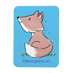 Niedliche Abbildung des Babyfuchs Cartoon Magnet