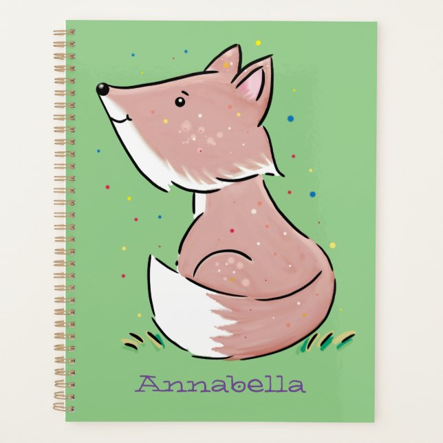 Niedliche Abbildung des Babyfuchs Cartoon Planer (Vorderseite)