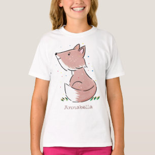 Niedliche Abbildung des Babyfuchs Cartoon T-Shirt