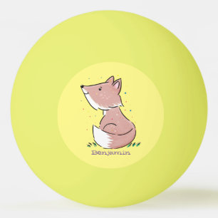 Niedliche Abbildung des Babyfuchs Cartoon Tischtennisball