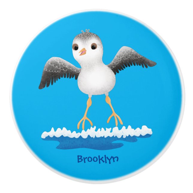 Niedliche Abbildung des Cartoon für Babysandpeter Keramikknauf (Vorderseite)