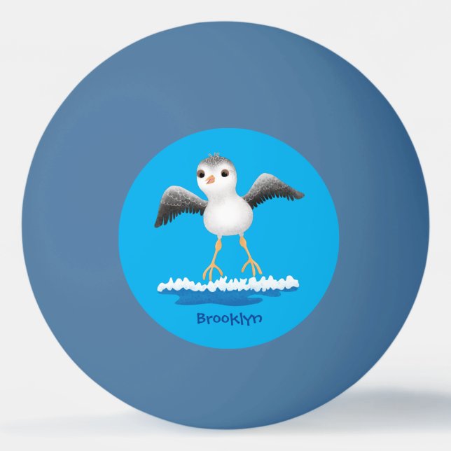 Niedliche Abbildung des Cartoon für Babysandpeter Tischtennisball (Vorderseite)