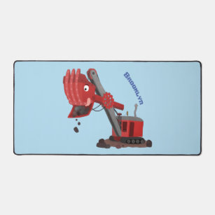Niedliche Abbildung des Cartoon mit rotem Dampf Schreibtischunterlage