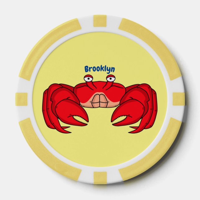 Niedliche Abbildung des Cartoon Pokerchips (Vorderseite)