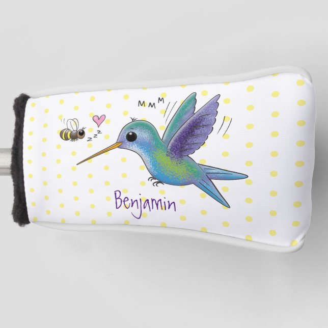 Niedliche Abbildung des Cartoon von Hummingbird Golf Headcover (Vorderseite)
