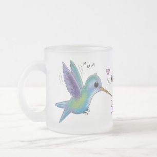 Niedliche Abbildung des Cartoon von Hummingbird Mattglastasse