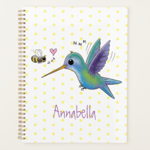 Niedliche Abbildung des Cartoon von Hummingbird Planer