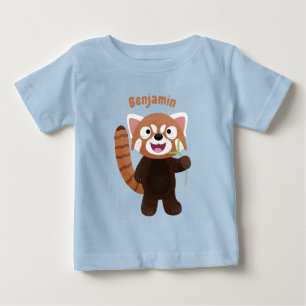 Niedliche Abbildung eines roten Panda-Cartoon Baby T-shirt