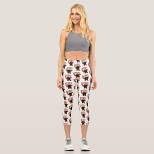 Niedliche Abbildung eines roten Panda-Cartoon Capri Leggings