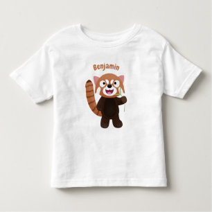 Niedliche Abbildung eines roten Panda-Cartoon Kleinkind T-shirt