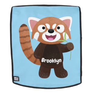 Niedliche Abbildung eines roten Panda-Cartoon Rucksack