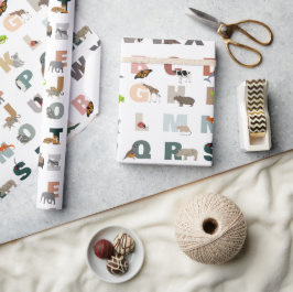 Niedliche ABC-Tiere Geschenkpapier