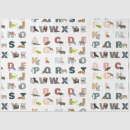 Niedliche ABC-Tiere Seidenpapier