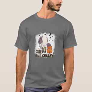 Niedliche aber graue Halloween Kawaii Pumpkin Ghos T-Shirt