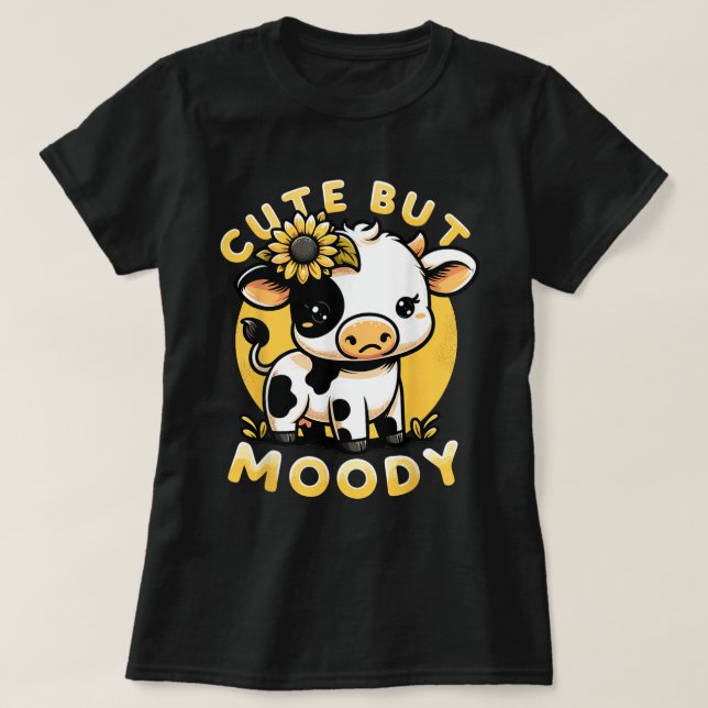 Niedliche, aber Niedliche Kuhfarm & Baby Cow Sonne T-Shirt (Design vorne)