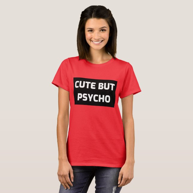 NIEDLICHE, ABER PSYCHO-FRAUEN FUNNY-T - Shirt (Vorne ganz)