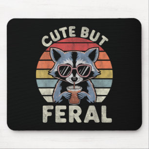 Niedliche, aber wilde Funny Racoon Sungles für Kle Mousepad